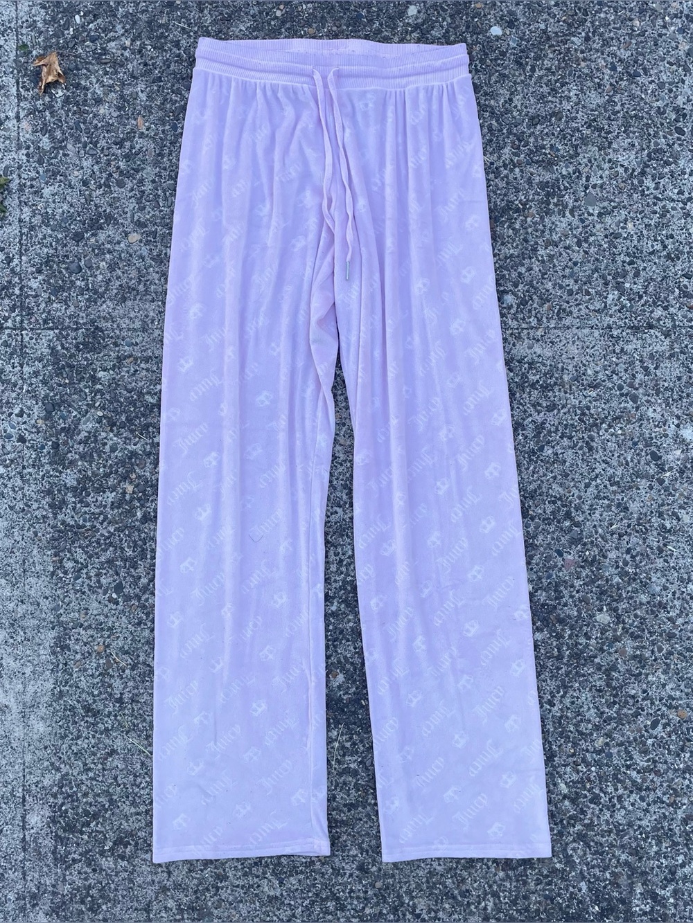 Pink Juicy Coutoure velour sweatpants size small